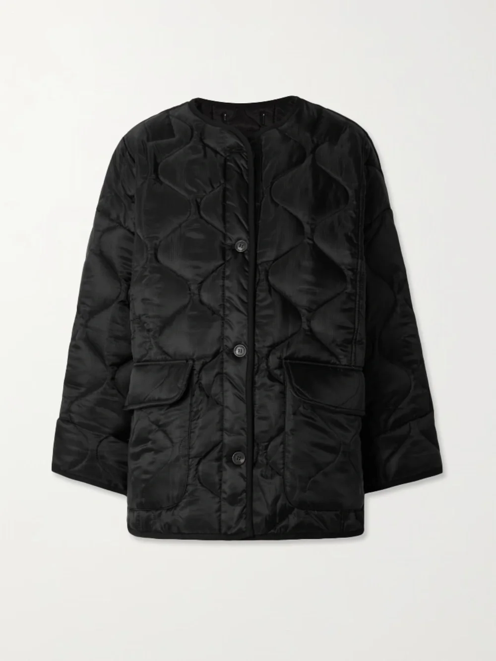The Frankie Shop Teddy Quilted Jacket Black XS/S